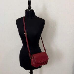 J Crew Red Leather Crossbody Bag